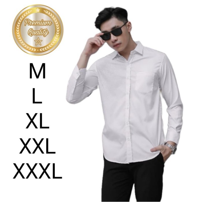 Mens stretch white dress shirt