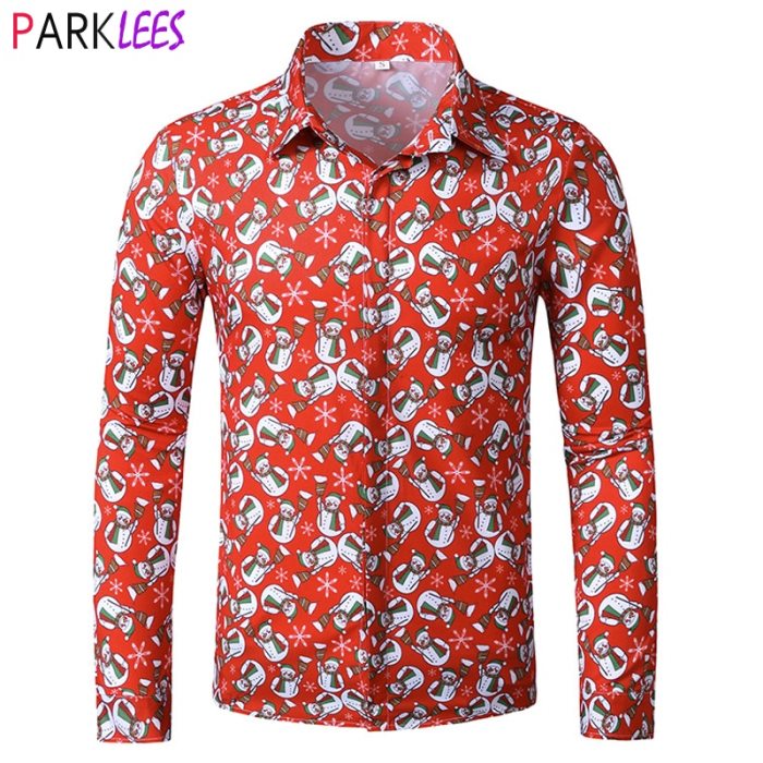 Christmas Dress Shirts Mens Elevate Your Holiday Style with Class