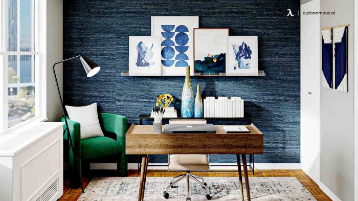 How to decorate a home office wall