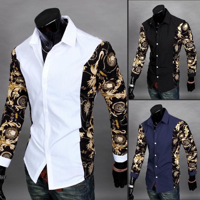 Gold Dress Shirt Mens Elegant and Stylish Attire for Men